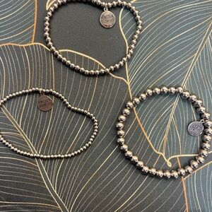 Kinsley Armelle Silver Stretch Bracelet Stack (3)